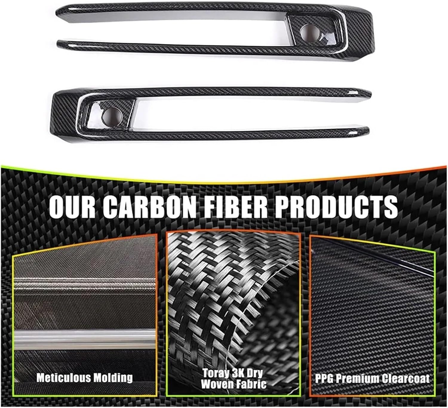 Real Carbon Fiber Front Fog Light Lamp Cover Trim Frame Car Accessories Compatible For Mercedes G-Class W464 W463A G63 AMG G500 2019-2023(Matte Carbon Fiber)