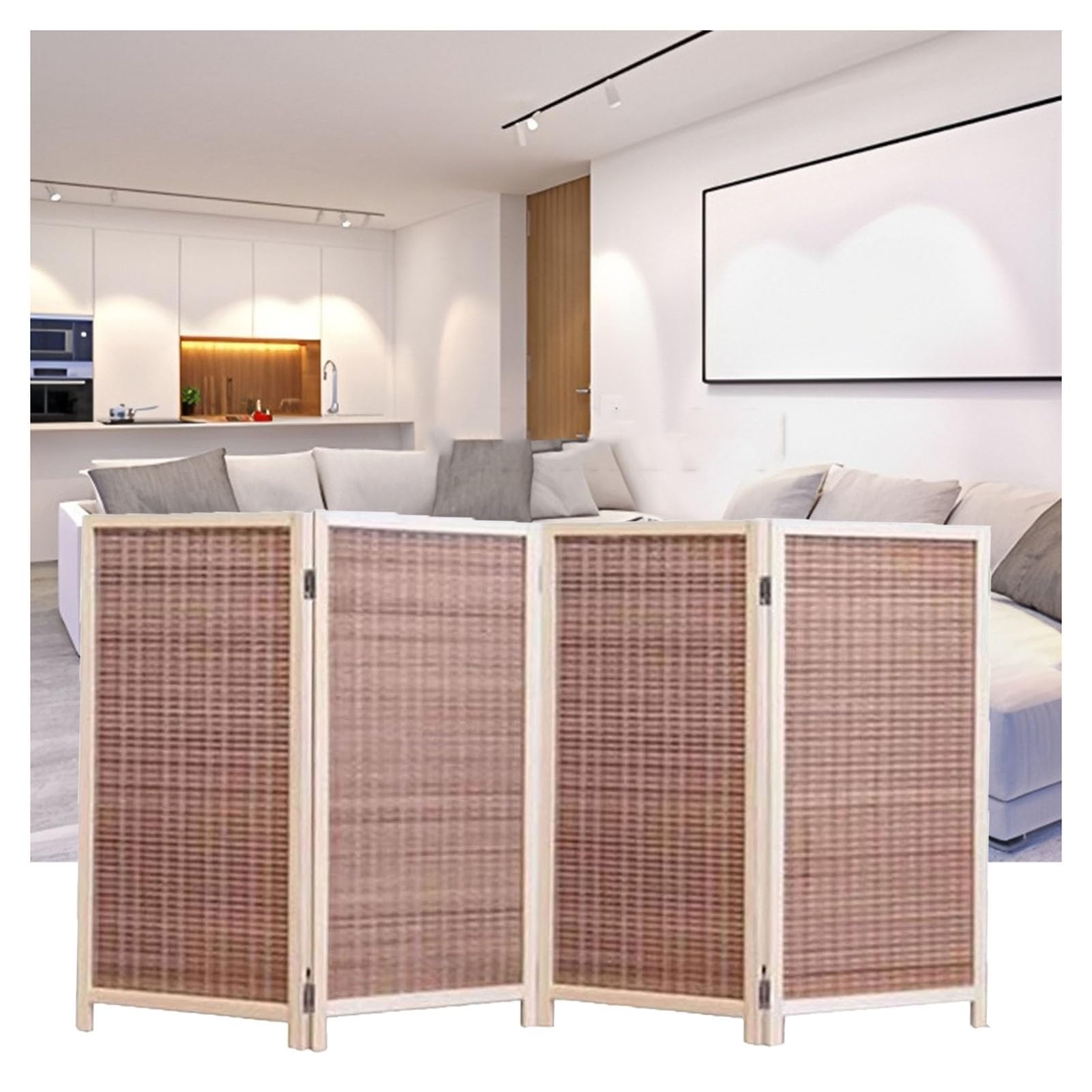 Séparateur de pièce pliable à 4 panneaux, écran de séparation amovible de 100x40cm par panneau