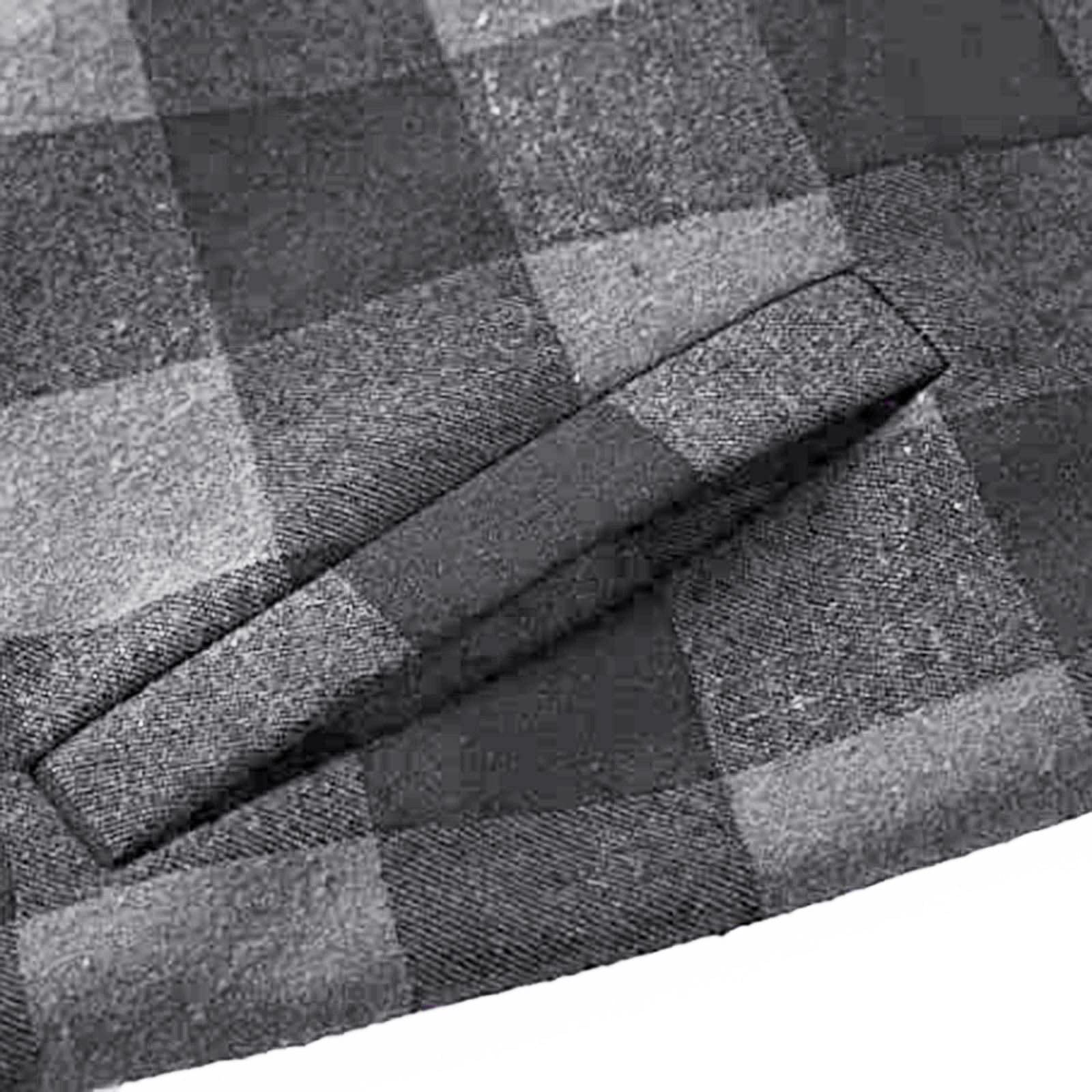 Herren Langarm Kariertes Bequemes Button-up Baumwollhemd Thermohemd Flanellhemd Winterjacke Gefüttert Fleecefutter schützendem Innenfutter Holzfällerhemd Arbeitshemd Outdoor