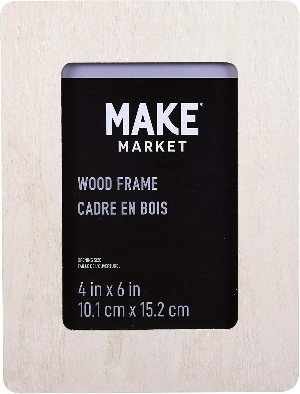 Make Market Wood Photo Frames - Unfinished 4” x 6” Plywood Frames - Paintable Picture Frame for Office, Home, School - Bulk 24 Pack