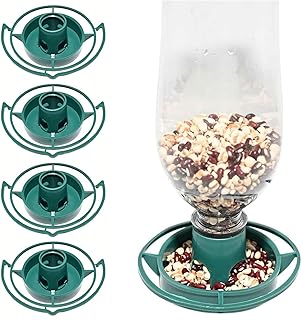 DIY Bottle Top Wild Bird Feeder Conversion Kit (4 Pack) - Easy Refillabl...