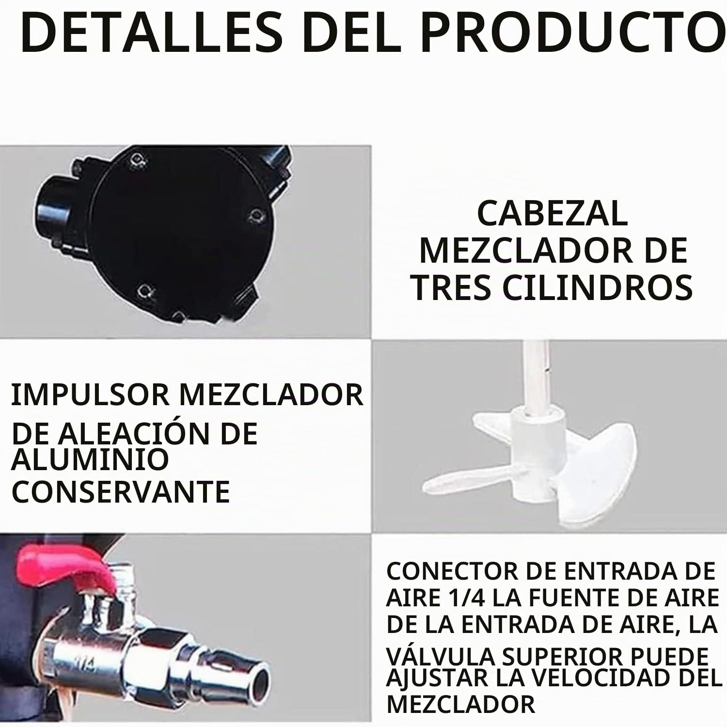 Genérico Mezclador Neumático, Agitador de Pintura de Elevación Automática de 5 Galones/20 L, Altura Ajustable Acero Inoxidable, Mezclador Aire Vertical Escritorio, Máquina Mezcladora Tinta para