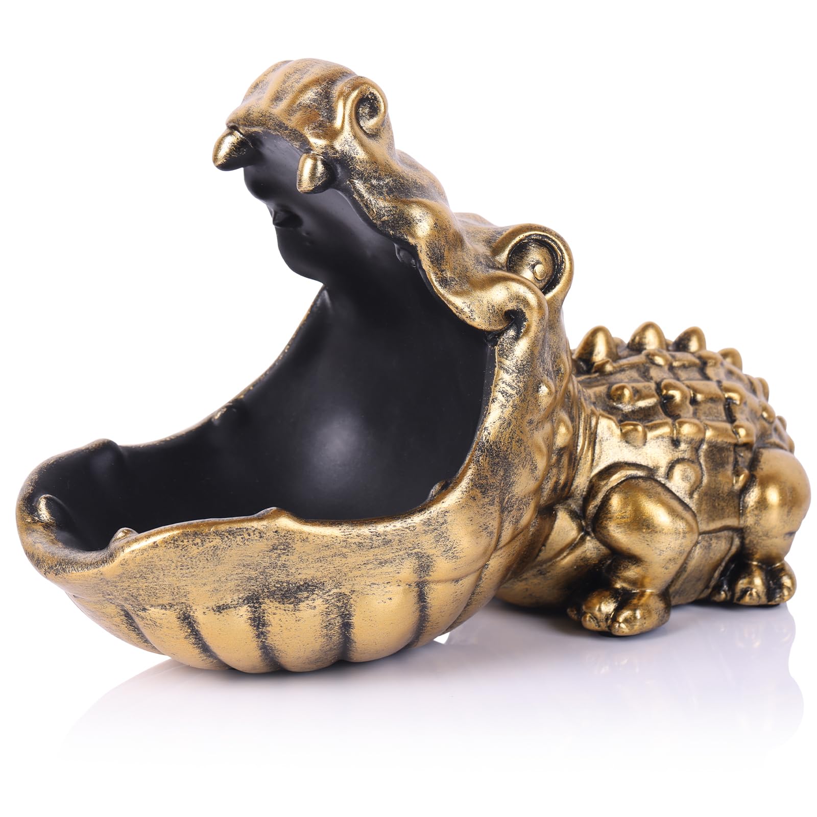 Ciotola Per Frutta A Forma Di Ippopotamo In Resina - Elegante Portacaramelle E Portachiavi, Decorazione Tavolo