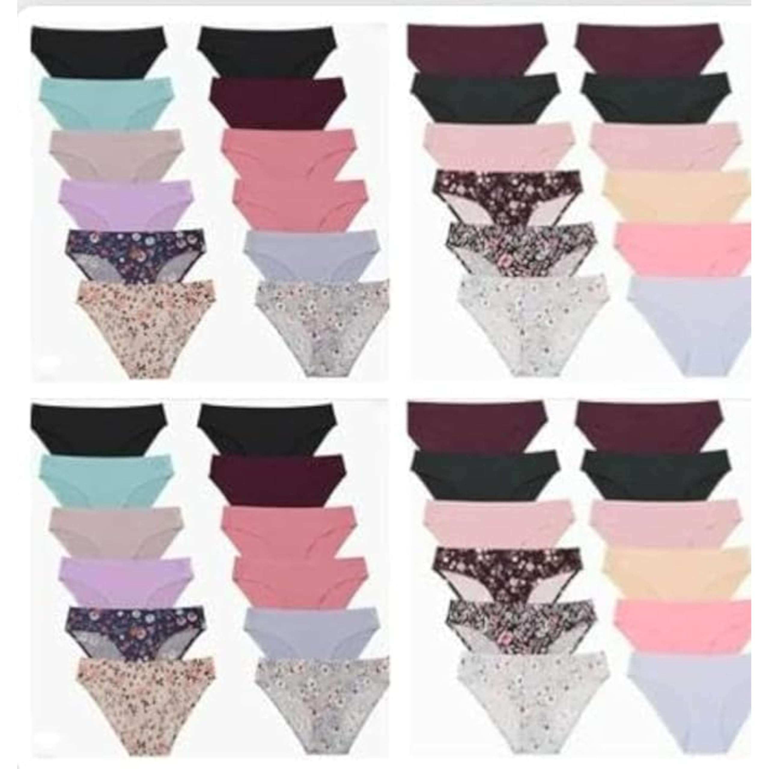 C A COLLECTION Ladies Panties for Donation and Wholesale In bulk48 pieces for homeless in assorted colour and