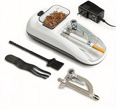 Electric Cigarette Rolling Machine, Automatic Cigarette Rolling Machine, Automatic Tobacco Roller Maker, Suitable for 8 and 6.5 MM Diameter Size Cigarette Paper Tube