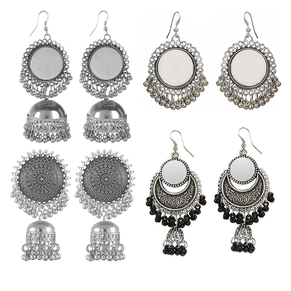 See full amazon price history chart for EziKart Presented Stylish and Antique Multi Designer Handmade oxidized Earring Combo of 4 with Silver beads fancy hook Earring for Woman and Girls. EziKart Presented Stylish and Antique Multi Designer Handmade oxidized Earring Combo of 4 with Silver beads fancy hook Earring for Woman and Girls. (B09CTFXYVD) Amazon Price History, Amazon Price Tracker