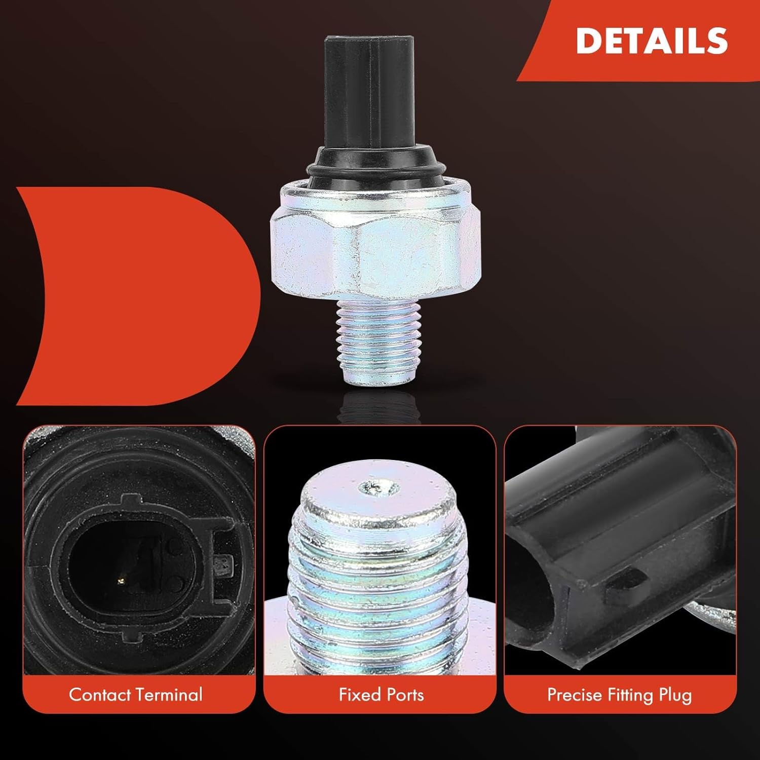 A-Premium Ignition Knock Detonation Sensor Compatible with Honda CR-V CRV 2010-2012, Accord 2008-2012, Crosstour 2012-2013 & Acura TSX 2009-2010, 2.4L, Replace# 30530R40A01