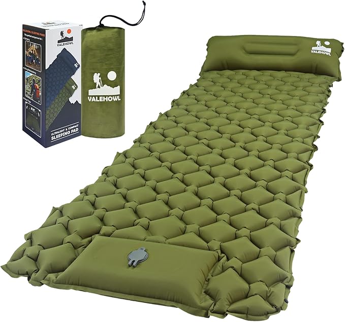 VALEHOWL SelfInflating Sleeping Mat for Camping, Ultralight Inflatable