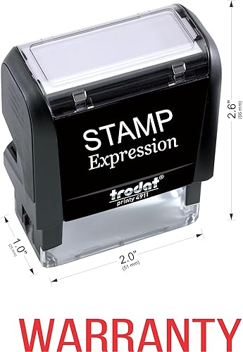 Miniatura 2 de Sello de goma autoentintado de oficina de garantía - Tinta roja (A-5423)