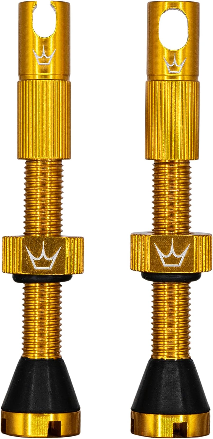 Peaty's X Chris King MK2 Tubeless Valves Presta - Integrated Spoke Key & Valve Core Removal Caps, Mountain Bike, Road & Gravel Bicycle Tyre, Insert Compatible, 7075 Aluminium - 42mm & 60mm