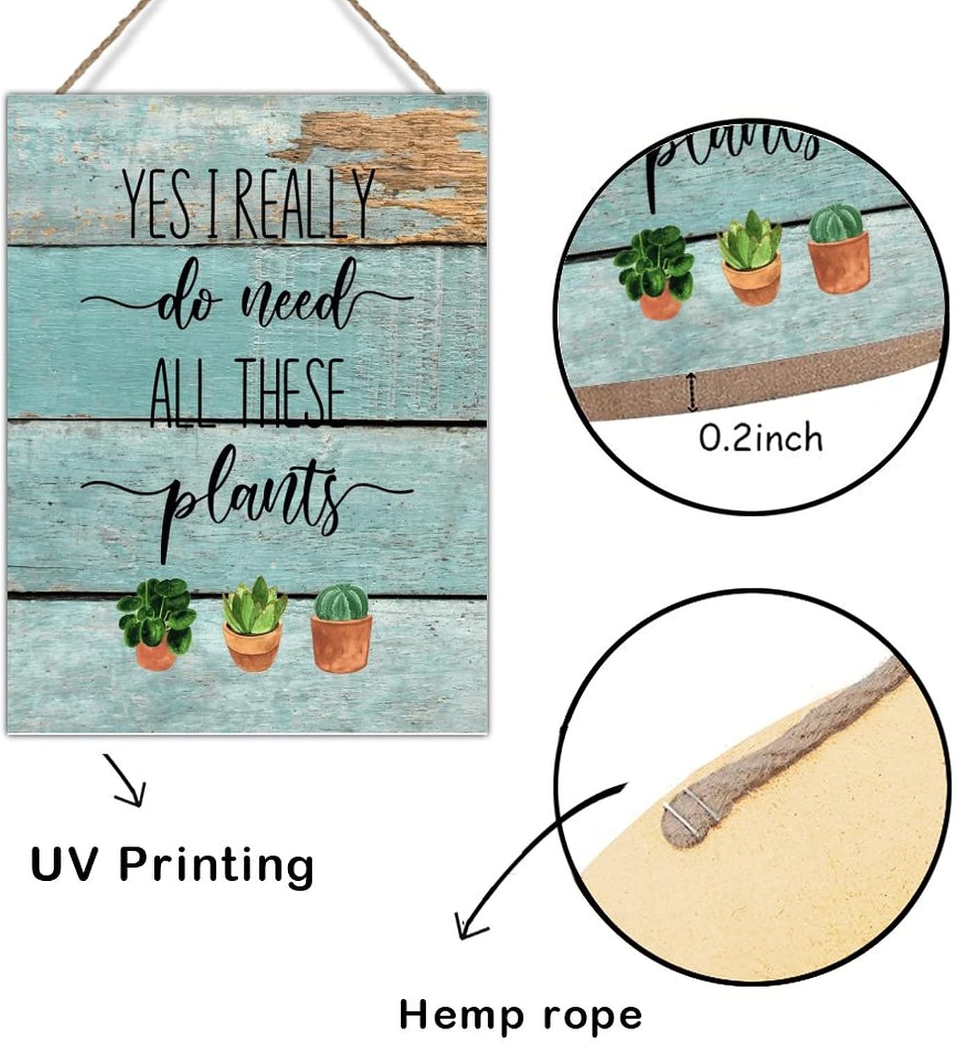 Yes I Really Do Need All These Plants Wood Wall Art Plaque Plant Quotes Sign Plaque Cactus Lover Farmhouse Rustic Wood Home Sign Plaques Entryway Front Porch Wall Decor 18x24in