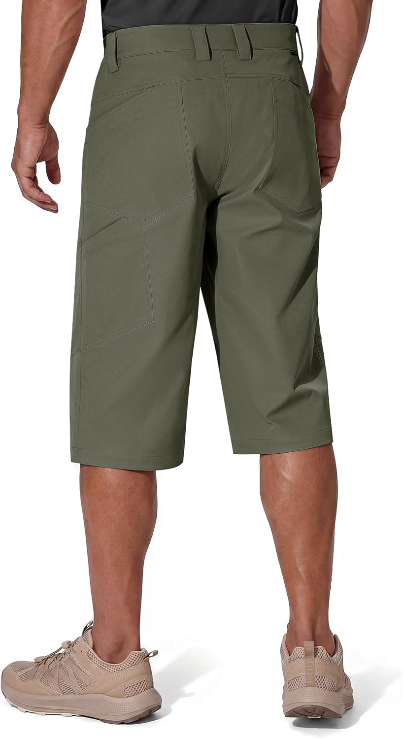 FREE SOLDIER Men's Hiking Cargo Shorts Waterproof Lightweight Stretch Shorts with 6 Pockets for Work Casual Fishing