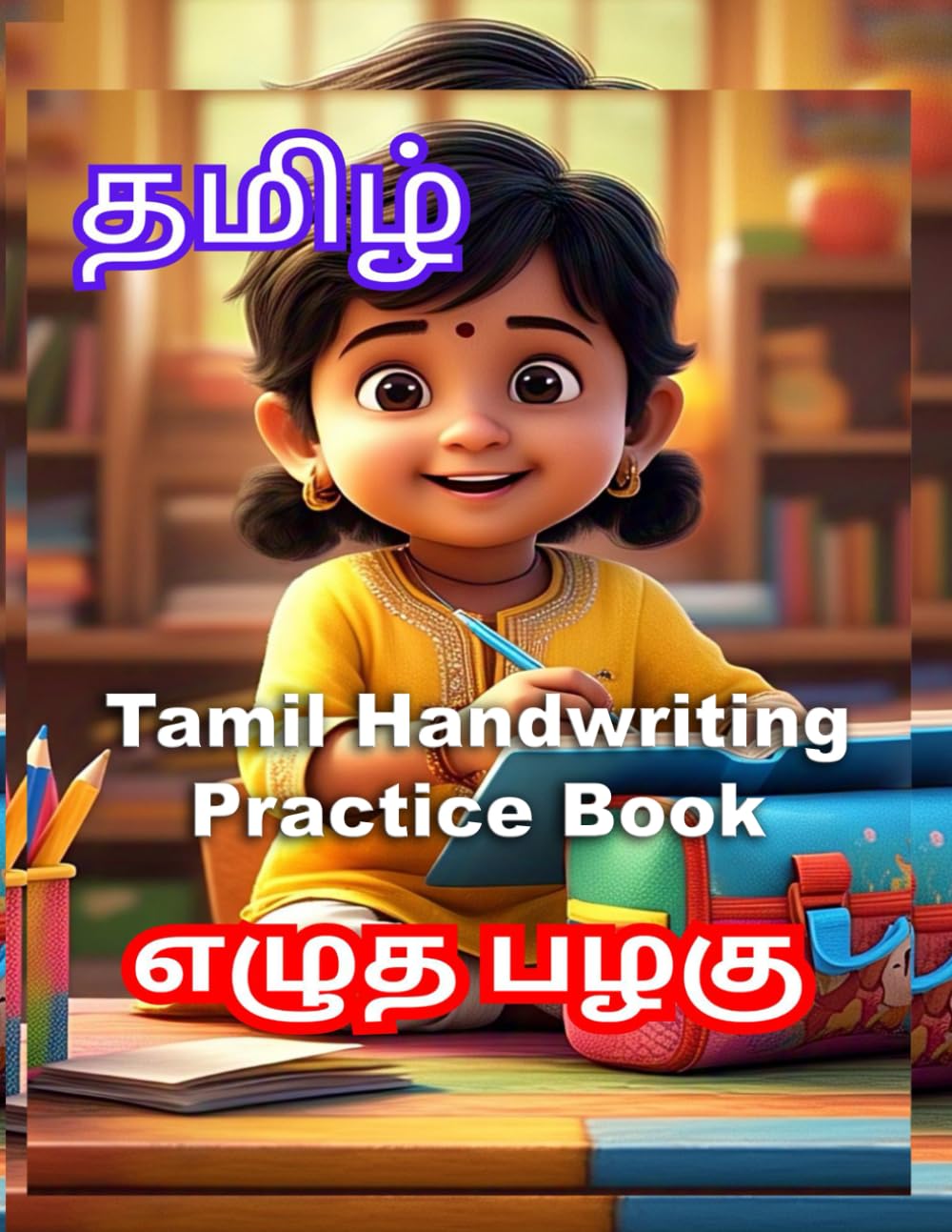Tamil Handwriting Practice Book: Tamil Handwriting Practice Book | Learn Tamil Letters, Uyir Ezhuthu | Tracing and Writing Workbook