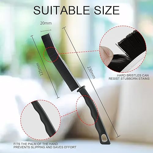 Miniatura 2 de Bestylez Cepillo de limpieza de hendiduras, cerdas duras y delgadas, cepillo de brecha fina, cepillo multifunción para ranura de esquina muerta,