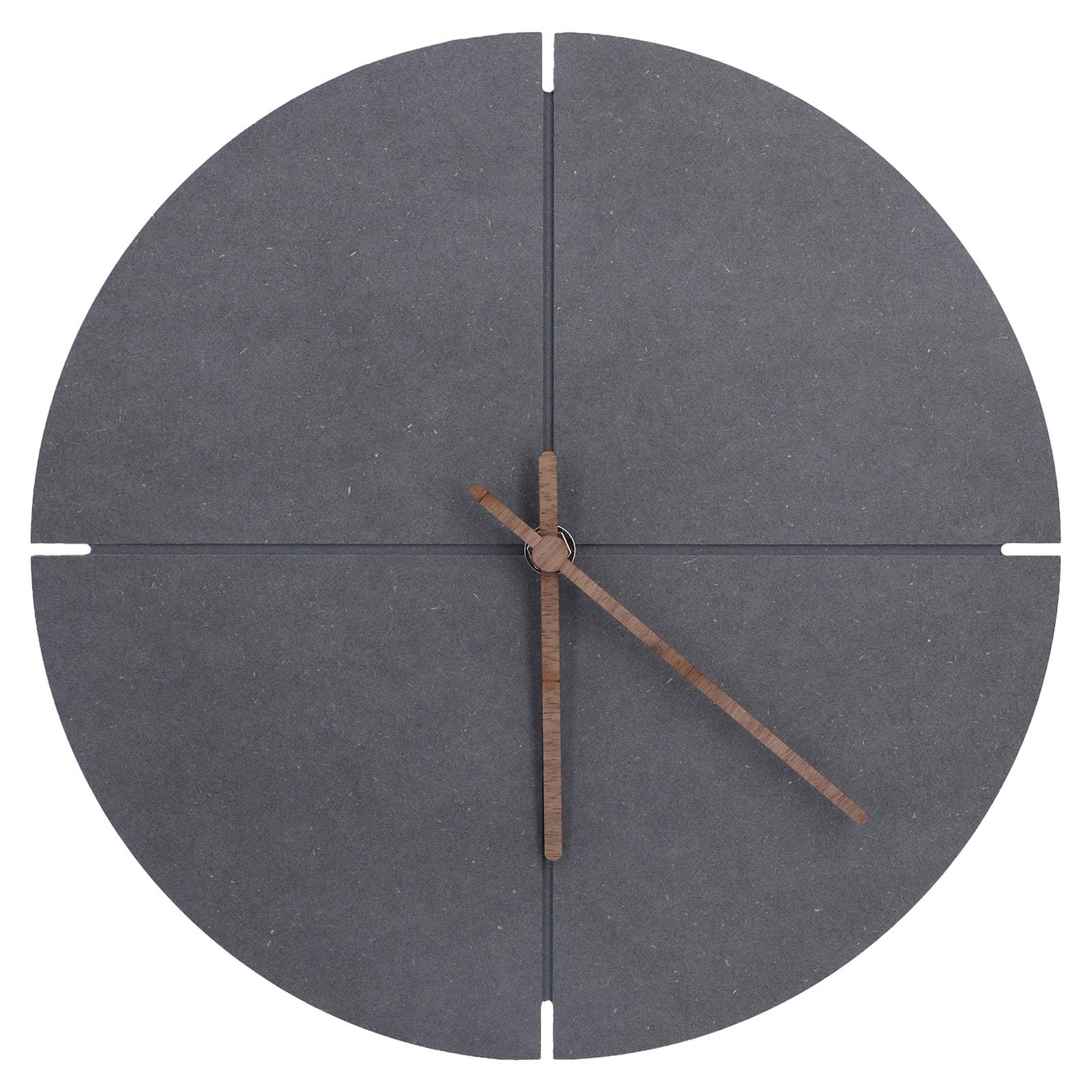 Horloge murale en bois de noyer noir au design épuré