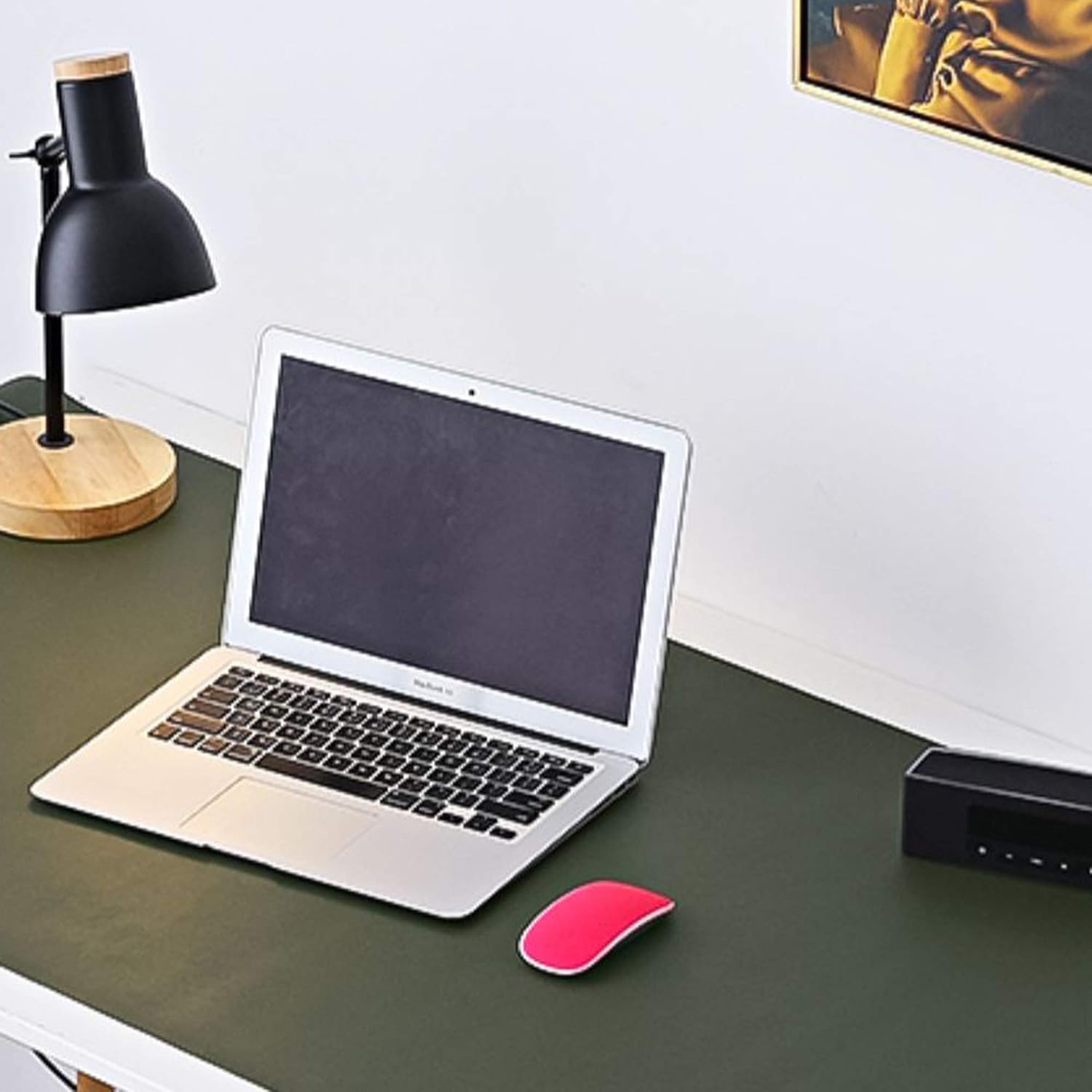 JOYIT 31.5" x 15.7" PU Leather Desk Pad Protector - Dual Sided Office Desk Mat, Non-Slip Desk Mouse Pad, Waterproof Desk Blotter Pad Keyboard mat for Desk