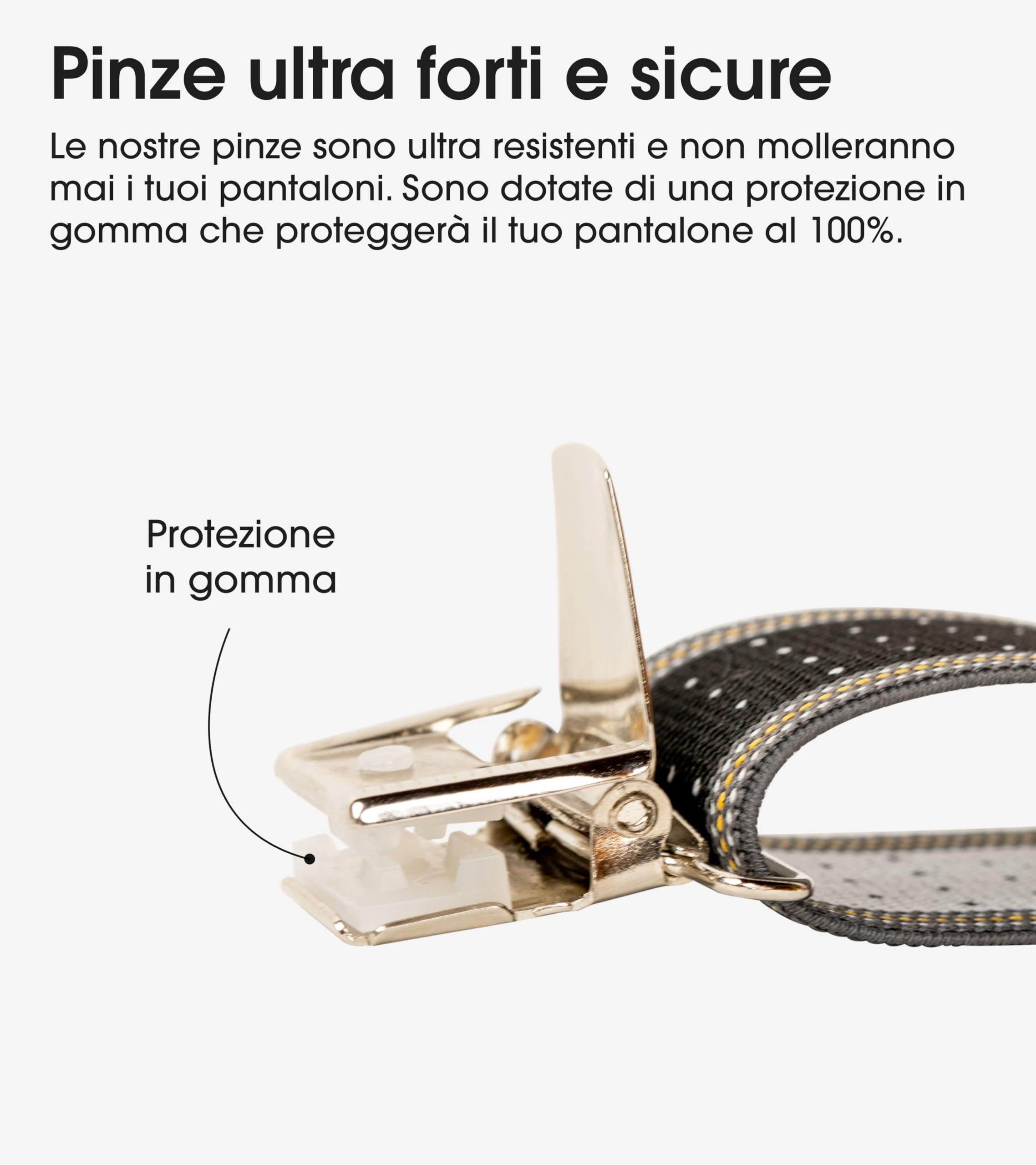 Pierrot - Bretelle Uomo Larghe Vintage - Regolabili Fino A 130cm - Garantite A Vita - Clip molto forti - Bretelle Uomo Eleganti