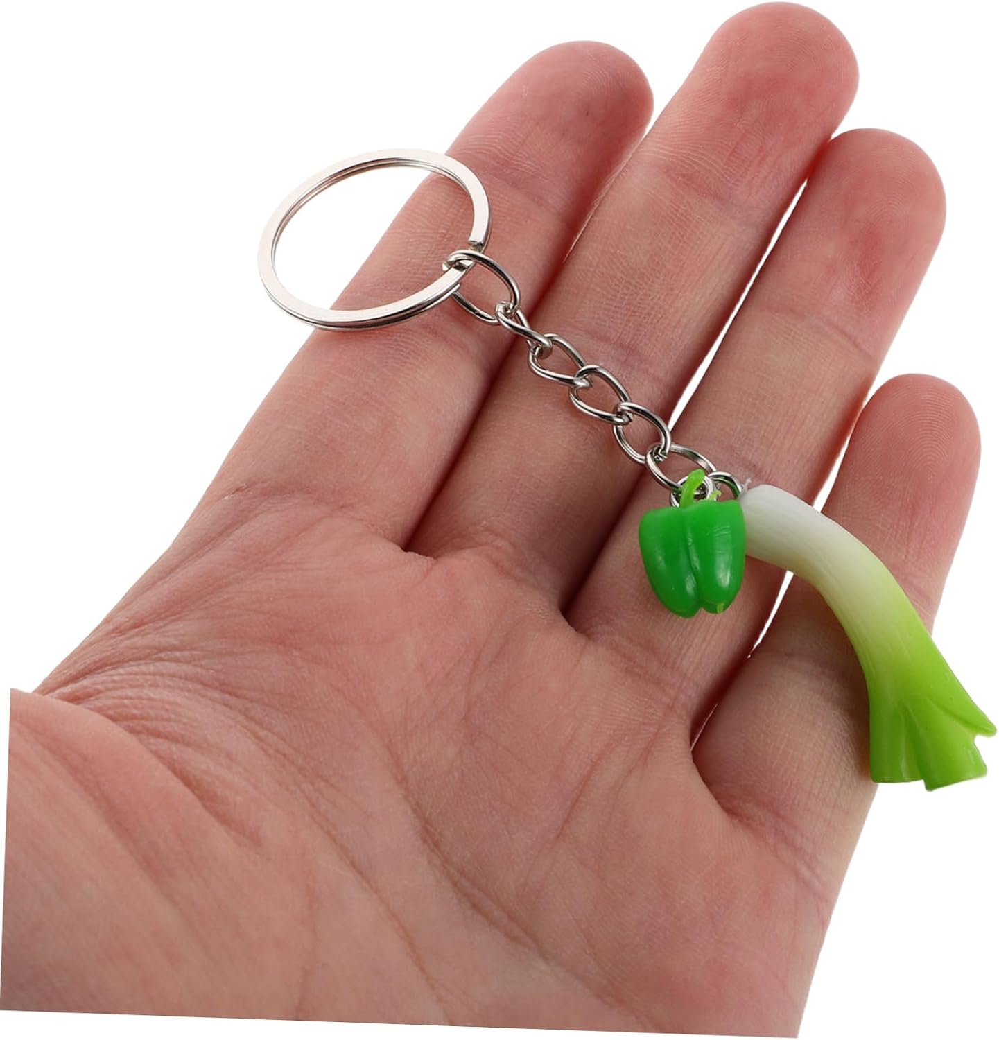 MERRYHAPY 3pcs Cute Food Keychains Lifelike Vegetable Charms for Bag Decoration Mobile Phone Pendant Kitchen Theme Party Accessories Includes Bell Peppers image 4