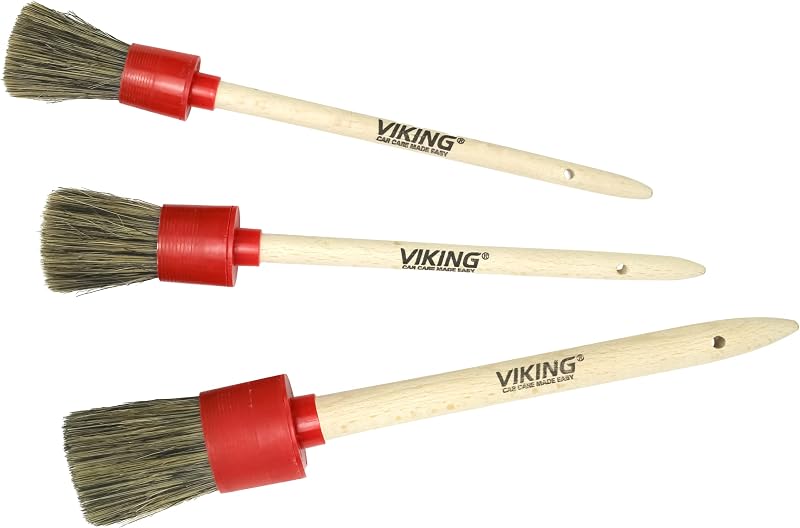 Car Detailing Brush Set for Exterior Car Cleaning, 3 Pack | 3 Sizes Detailing Brushes for Car Cleaning Kit, Super-Soft Bristles for Emblems, Grills, Under the Hood