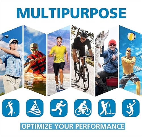 Miniatura 7 de Polarized Fishing Sunglasses for Men Women, Adjustable Nose Pad, UV400, EMS TR90, ideal for Driving Running Golfing Cycling