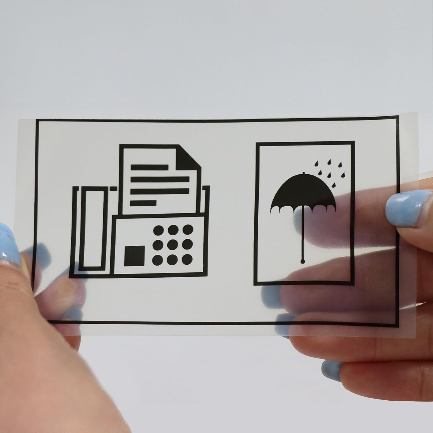 BETCKEY - Black on Clear Film Continuous Tape Replacement for Brother DK-2113 (2-3/7" x 50'), Use with Brother QL Label Printers [2 Rolls]