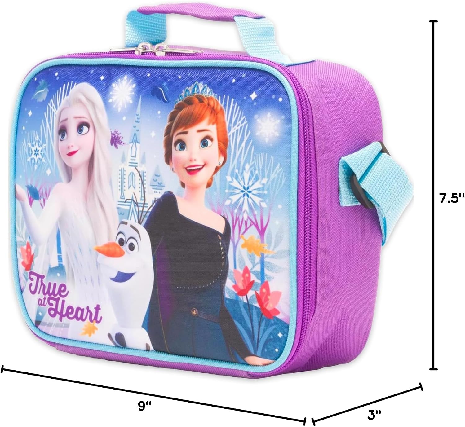 Disney Frozen Lunchbox for Girls Bundle with Insulated Lunch Bag, More