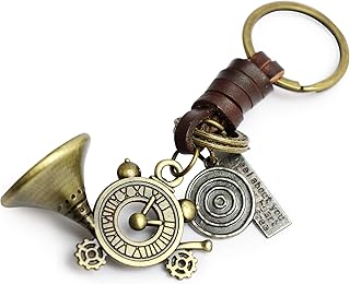AuPra ミュージックキーチェーンギフト レディース&メンズ レザーキーリング 自宅 車 ドア キーホルダー 女の子&男の子 ミュージカルプレゼント