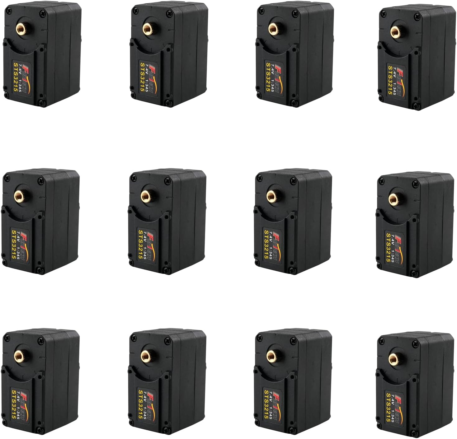 Feetech STS3215 Robot Servo Motor, 19KG Torque, 7.4V, 360° Serial Bus with TTL Feedback for Robotic Arm, Arduino Robot Kit, RC Model (10PCS Servos)