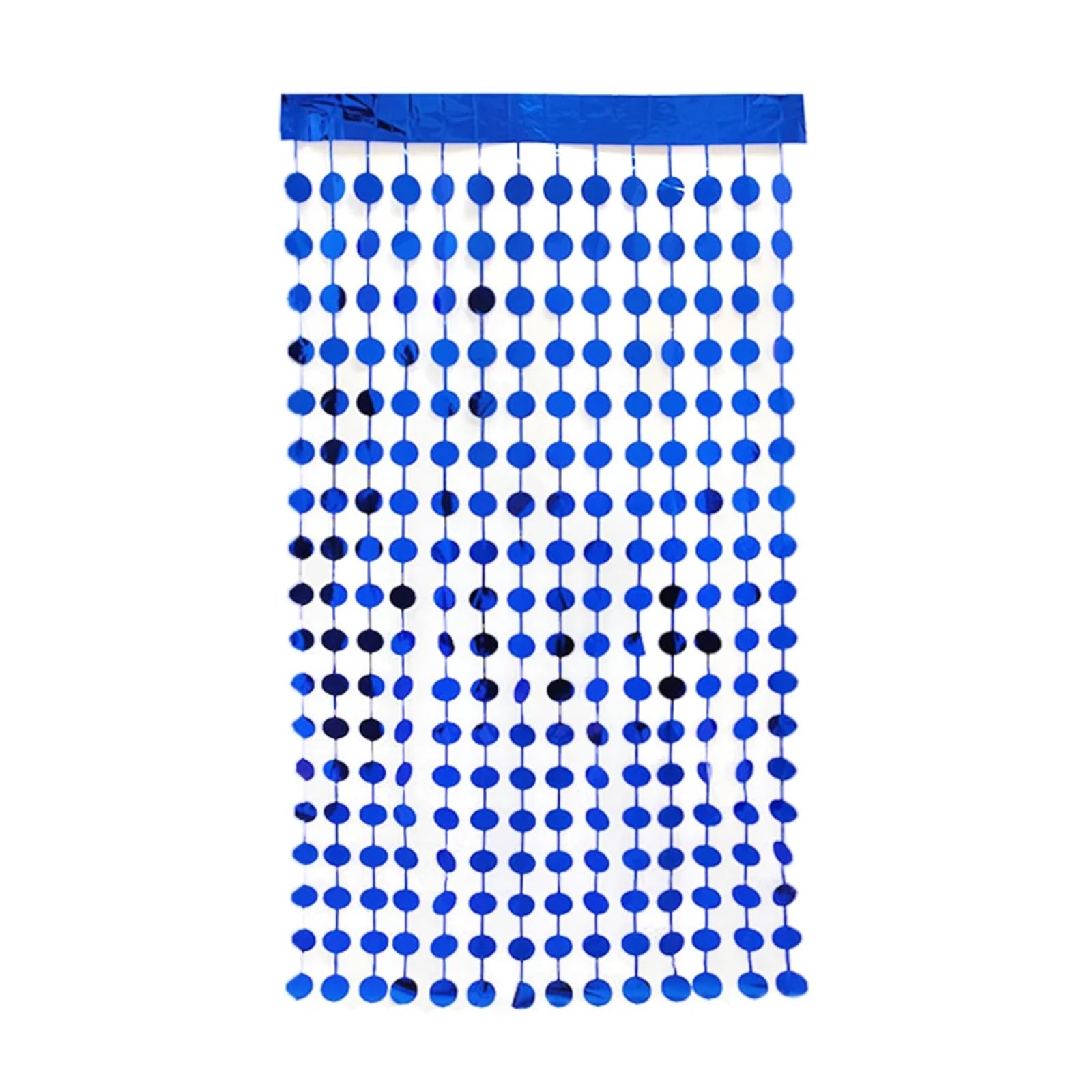 EnxJire Fringe Backdrop Curtain 1X2M Glitter Curtains for Party Decoration Round Tinsel Streamer Foil Fringe Festivals Wedding Backdrop(Blue)