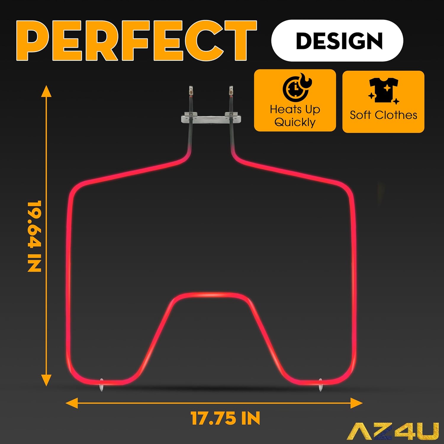 az4u wb44t10010 range oven bake lower bottom heating element replaces ps249285 ap2030996 770549 bake element for kenmore, ge jbp64dm2ww jbp67bh2ct jbp64wh3ww jbp23dr1bb jbp64wk4ww jbp67bd1wh range
