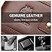 SCHLATUM Genuine Leather Zipper Wallet for Men RFID Blocking Large Capacity Vintage Wallet with Coin Pocket ID Window, Coffee