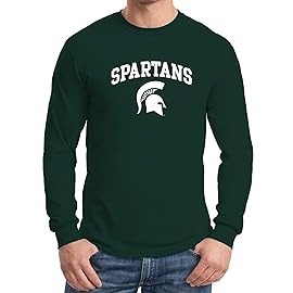 UGP Campus Apparel AL03 - Michigan State Spartans Arch Logo Long Sleeve - X-Large - Forest Green