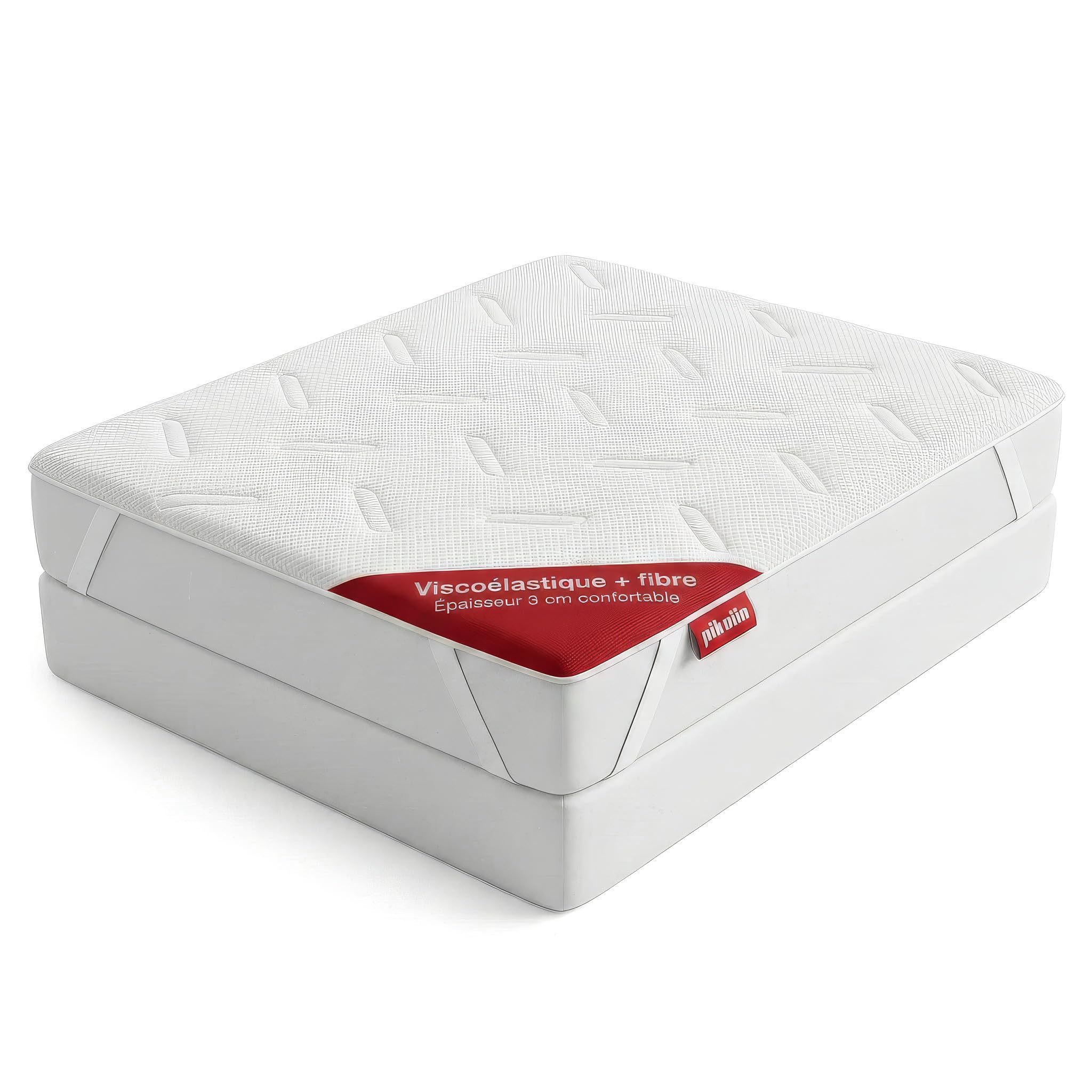 Surmatelas 80x190 en mousse de forme matelassé PIKOLIN de luxe