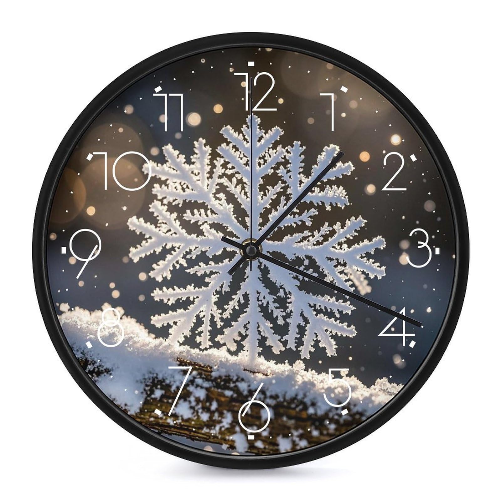 Horloge murale silencieuse sans tic-tac à quartz mécanique pour chambre et bureau