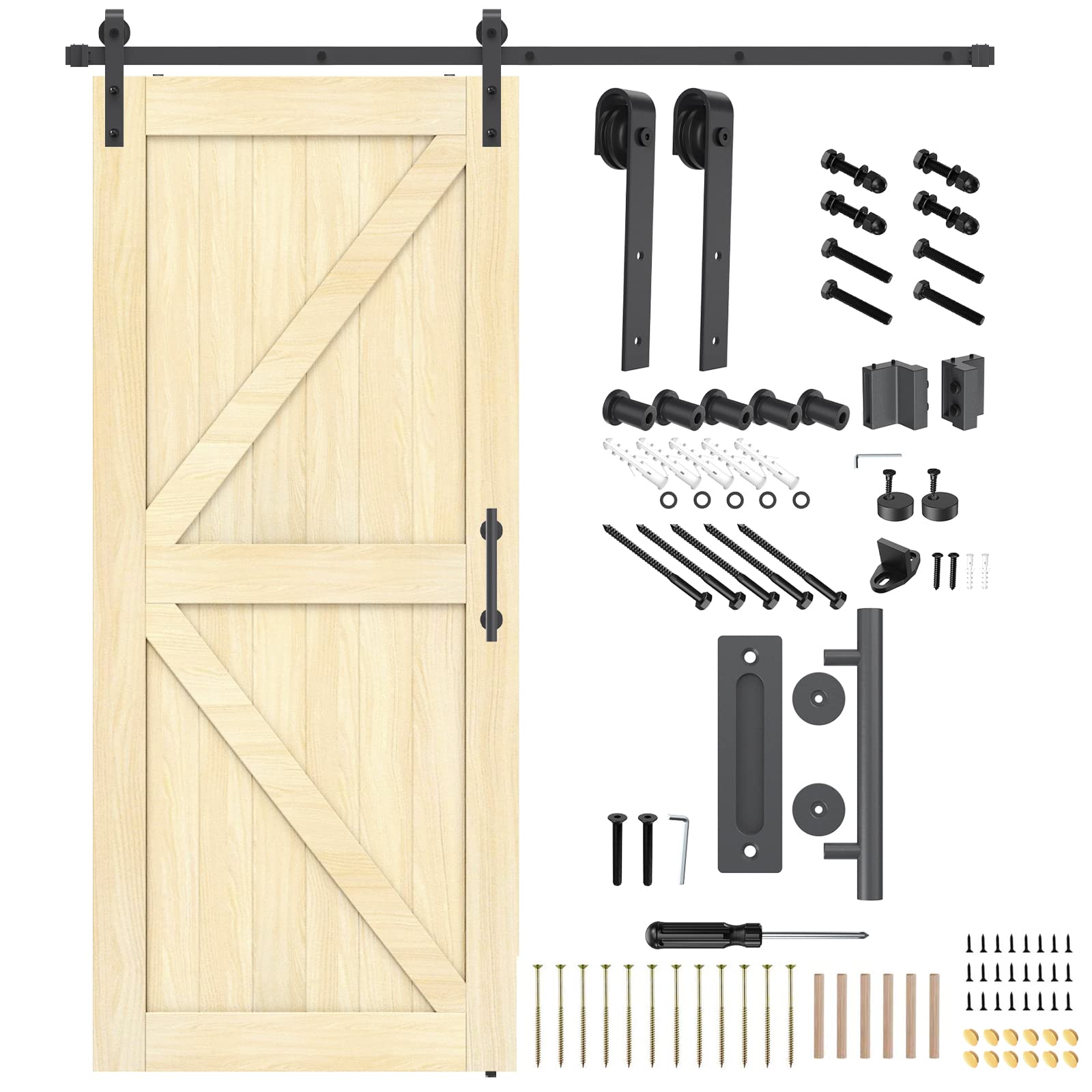 Buy ROOMTEC 36in x 84in Sliding Barn Doors with Hardware Kit Included