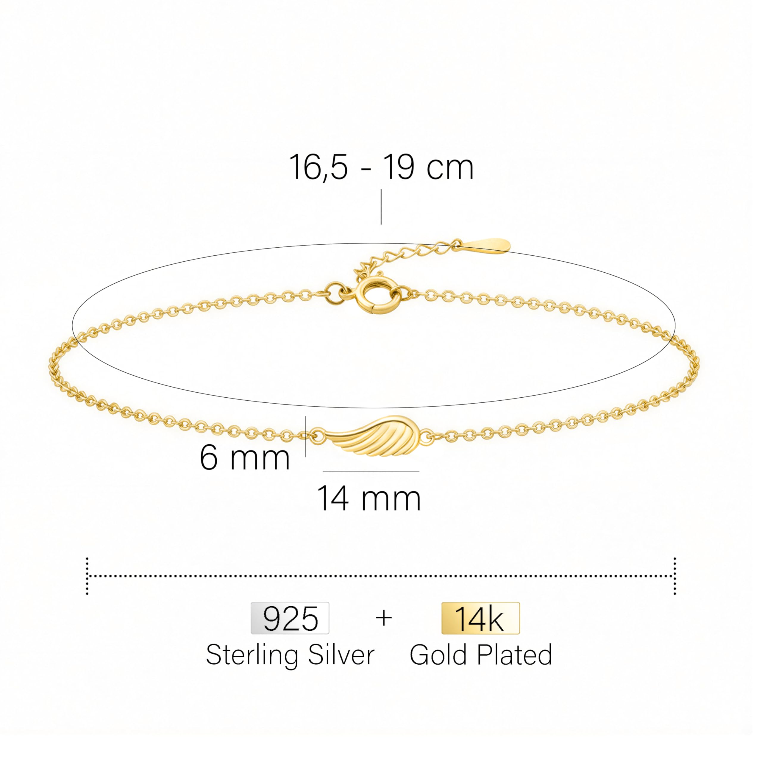 Sofia Milani - Bracciale da Donna in Argento 925 - Ciondolo ad Ala