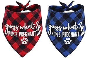 Guess What Moms Pregnant Dog Bandana: Announce Your Furry Friend's Pregnancy in Style