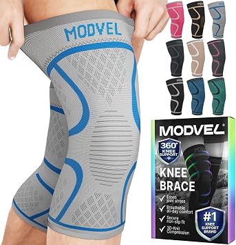 Modvel 2 حزمة الركبة هدفين للنساء والرجال - تجريب الركبة ضغط كم لتخفيف آلام الركبة دعم مشترك ل ACL، التهاب المفاصل، الغضروف المفصلي تمزق الركبة هدفين هدفين للرياضة، Rodilleras بارا صالة الألعاب الرياضية اللياقة البدنية