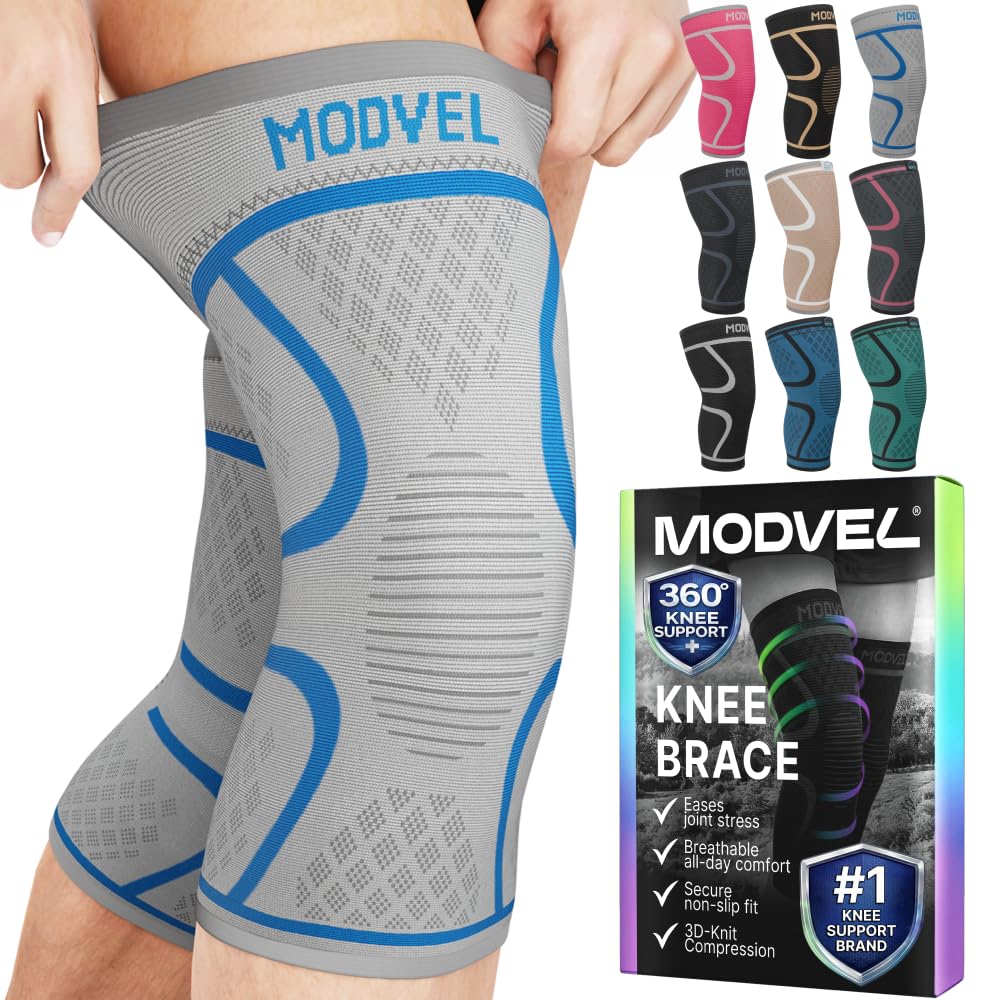 MODVEL Paquete de 2 rodilleras de compresión para hombres y mujeres, rodilleras para correr, ortopédicas para el alivio de rotura de menisco, artritis y malestar articular (XXXL) — view 39