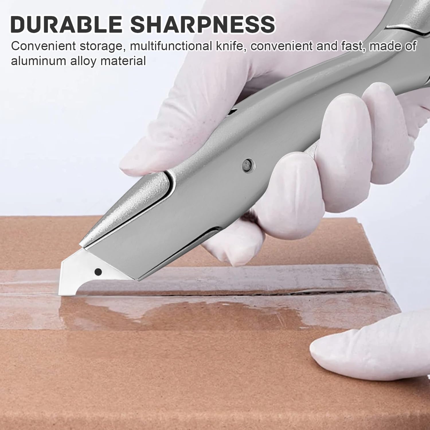 Coltello Multiuso a Gancio con Lame Cutter Trapezoidale e Piccola Lama a Gancio, Taglierino Professionale, Taglierini Professionali, Ideale per Tagliare Rivestimenti per Pavimenti in PVC