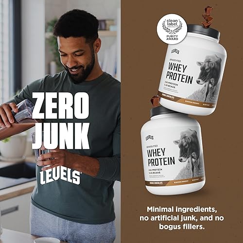 Miniatura 166 de Levels - Concentrado de proteína de suero de leche de ganado alimentado con pasto, sin ingredientes artificiales, 0.85 oz de proteína, capuchino, 2