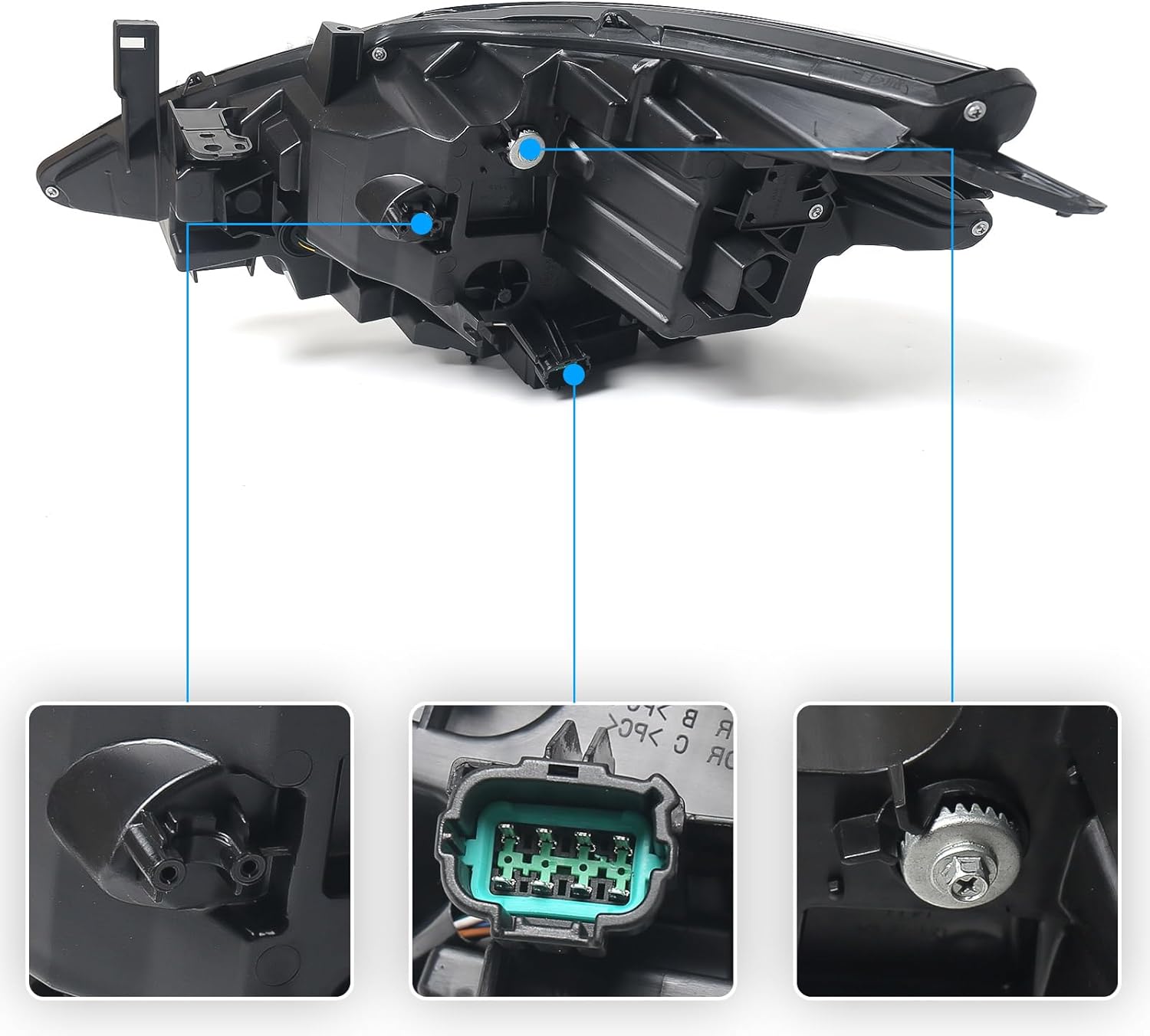 Huray Right LED Headlight Assembly Fit for Nissan Murano 2019 2020 2021 RH OE Factory Projector Headlamp w/DRL Head Light Replacement for NI2503270 Passenger Side