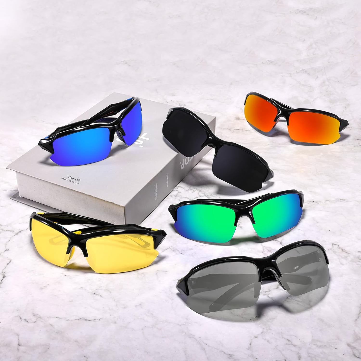 MALIDAK Polarized Sunglasses Men, Cycling Sun Glasses for Men Womens Youth, UV400 Protection Sports Sunglasses for Baseball - Image 2