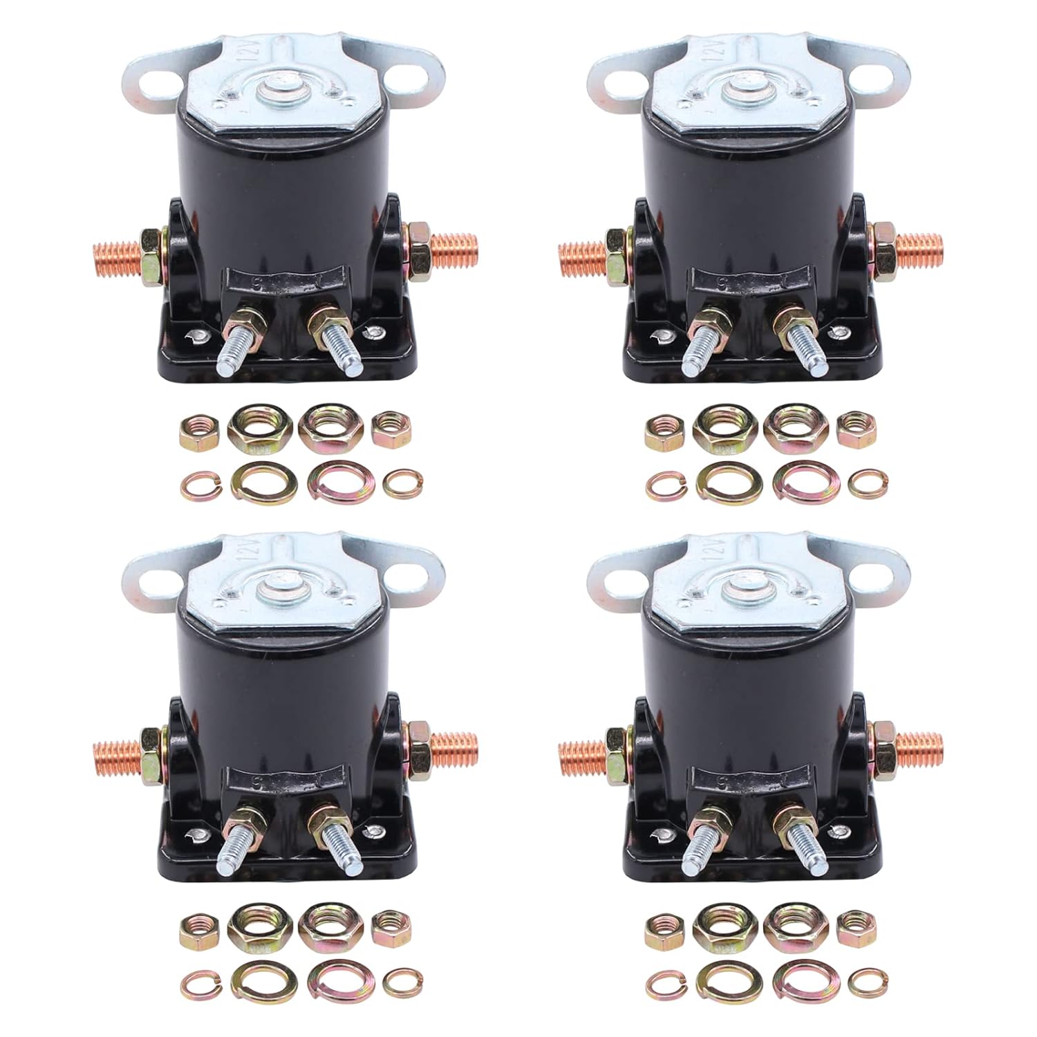ApplianPar Pack of 4 12V Winch Solenoid Relay for Early Warn Winches XD9000i 9.5ti