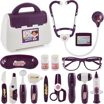 BUYGER Doctor Set for Kids, Pretend Role Play Toys for 3 4 5 Years Old Kids Boys and Girls - Children Doctor Dr Medical Vet Nurse Dentists Toys Kit for Ages 3+