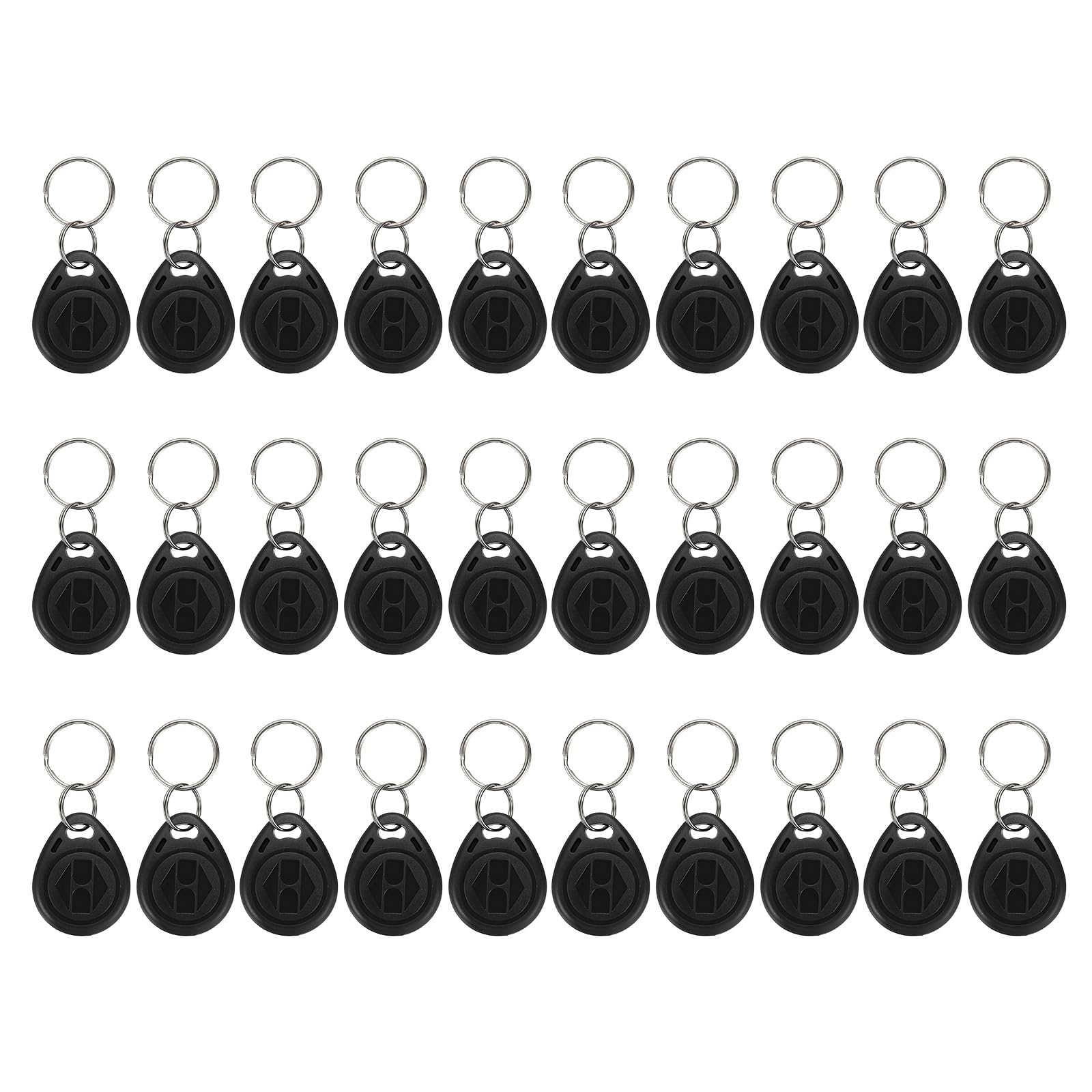 PATIKIL 125kHz T5577 RFID Key Fob Tag, (Black) (30pcs), Writable Rewritable Smart Key Fobs Tags Blank Clone IC Card Key Classic 1K, Suit for - Entry Access Control Systems