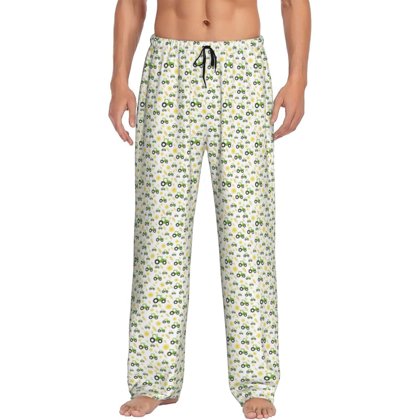 Tractor Farming Men'S Pajama Pants Loose Leisure Loungewear Lie In Bed Sofa With Pockets Elastic Waist