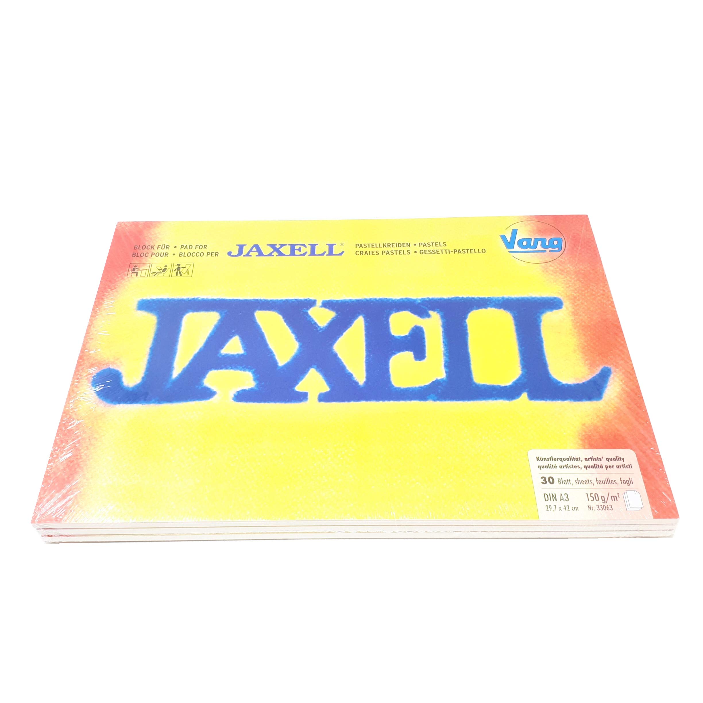Vang Jaxell 33063 - Set mit 3 Bl?cke f?r Pastellkreiden in K?nstlerqualit?t - DIN A3 (29,7 x 42 cm) 150g/m? - 3 x je 30 Blatt