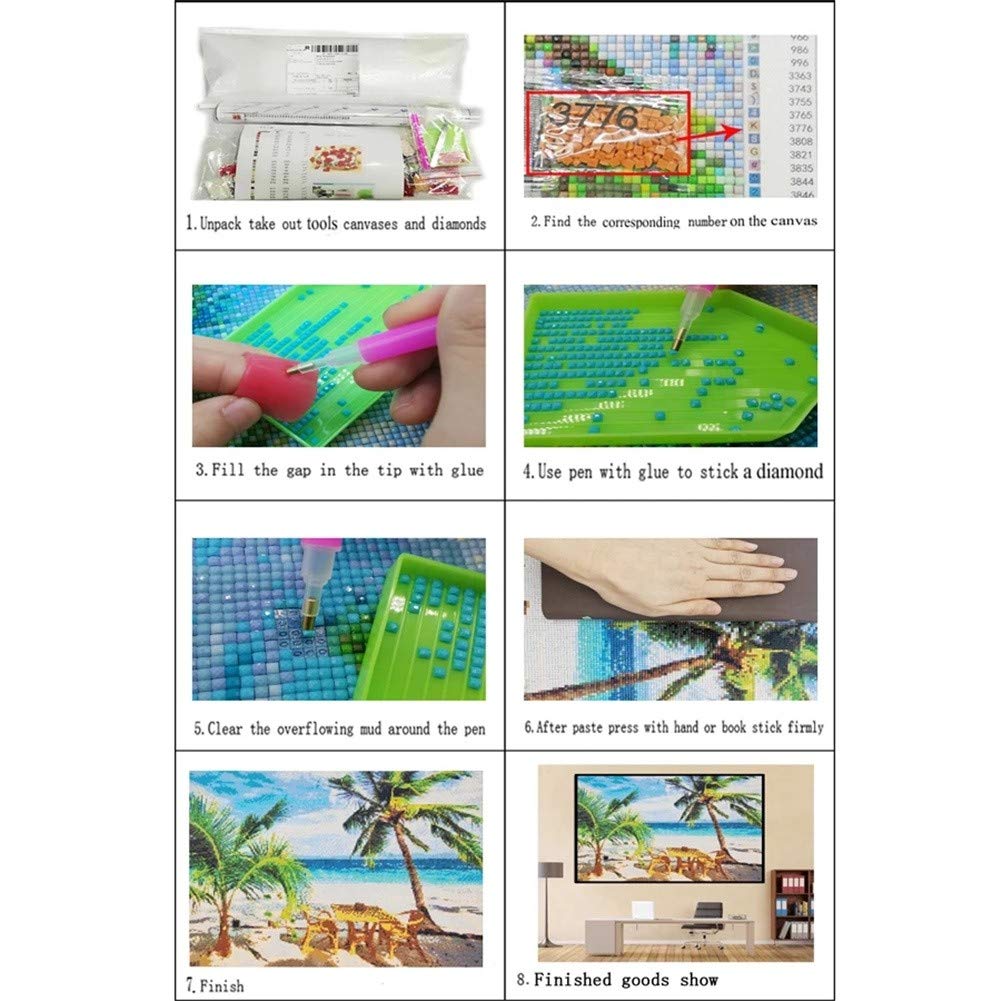 Kit Peinture Diamant 5D Ginkgo Biloba 40x40cm - Loisir Créatif Adultes Enfants