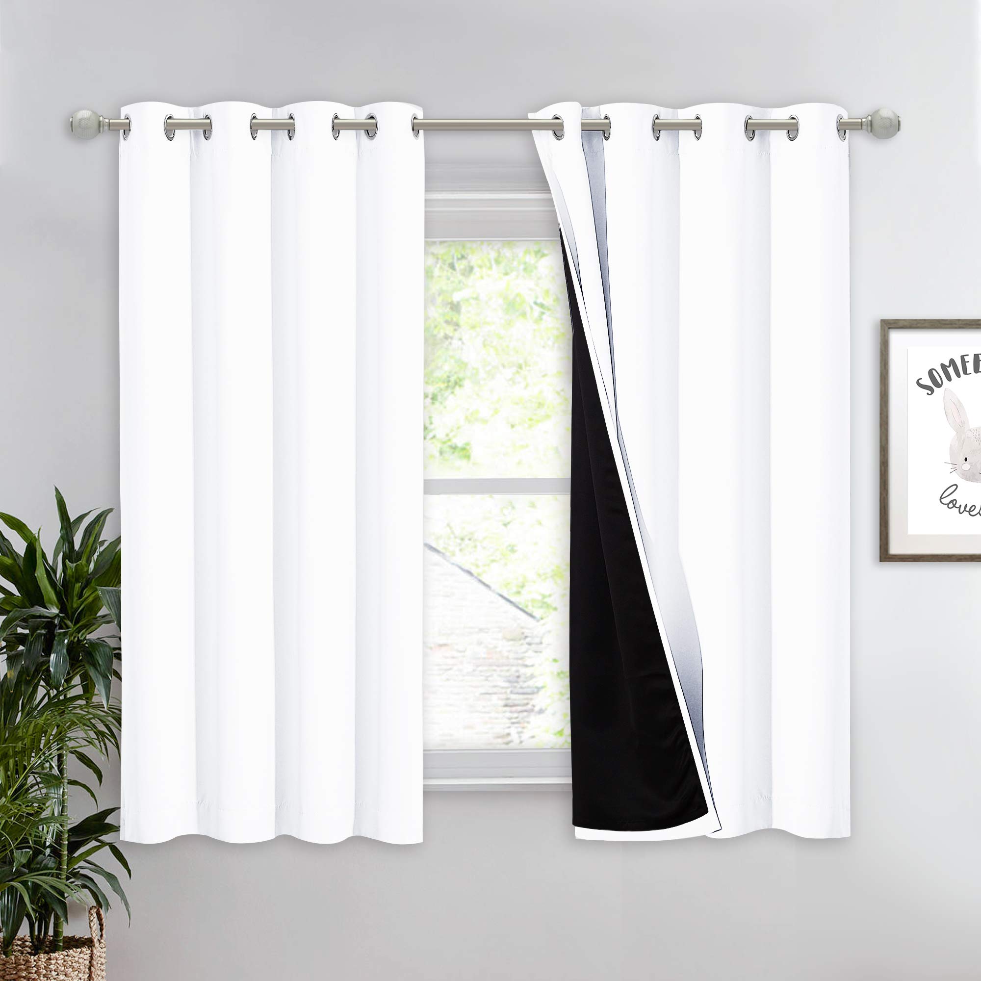 Amazon.com: NICETOWN 100% Blackout Curtain 54 inches Long, Double